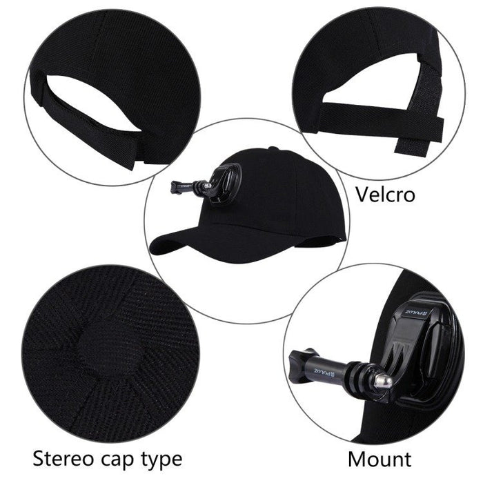 Puluz cap with sports camera mount (DJI, GoPro, Insta360)