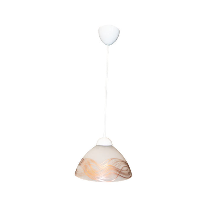 PENDANT E27 F240 WHITE/COPPER PURALUX