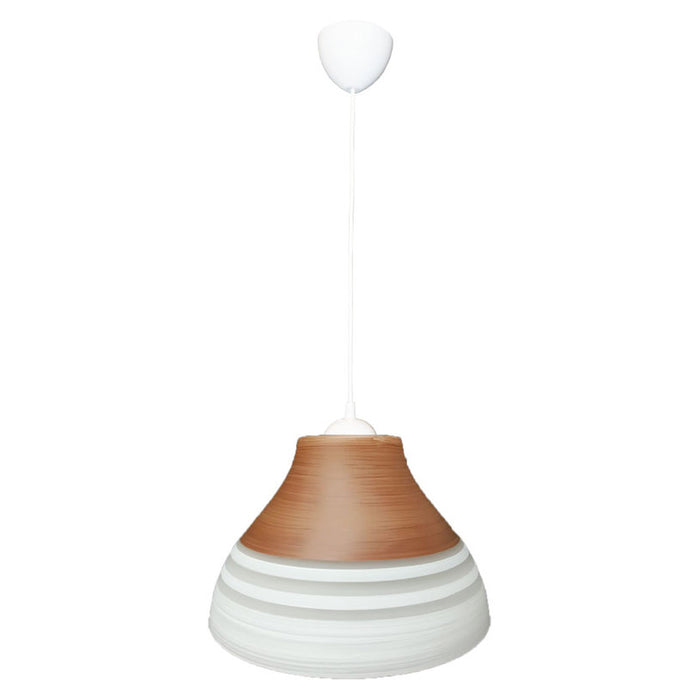 PENDANT E27 F220 WHITE/BROWN PURALUX