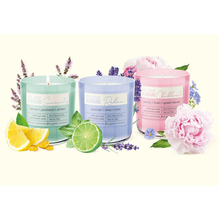 CHILLOUT PURE PLEASURE GLASS CANDLE