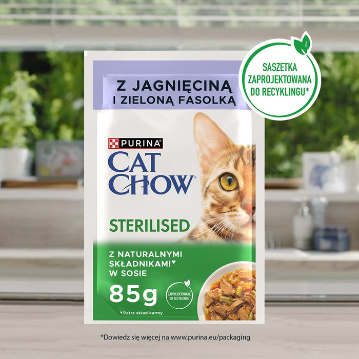 CAT CHOW STERILISED GiG Lamb Green Beans in sauce 85g