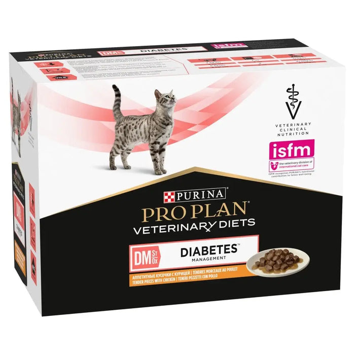 PURINA Pro Plan Veterinary Diets DM St/Ox Diabetes Management - wet cat food - 10 x 85g - Wet food