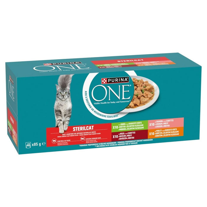 Cat food Purina One Sterilcat Beef 40 x 85 g