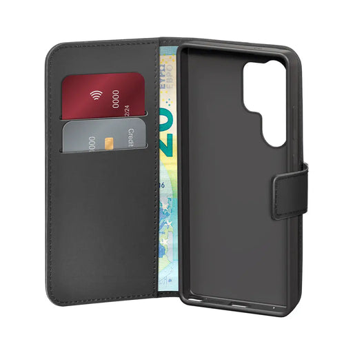 Puro Booklet Case with Flip and Wallet for Samsung Galaxy S25 Ultra - Black - Cell phone cases and covers<<<HurtelXML