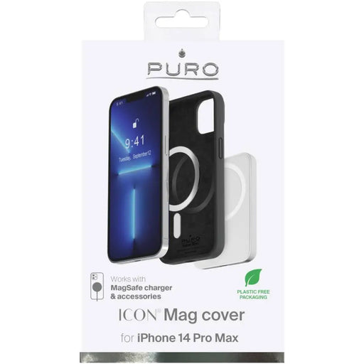 Puro Icon Mag MagSafe Silicone Case for iPhone 14 Pro Max - Black - Cell phone cases and covers<<<HurtelXML