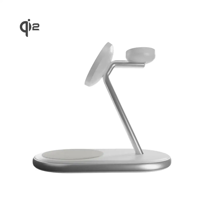 Puro Mag Station Qi2 3-in-1 Wireless Charger Compatible with MagSafe - White - Ładowarki indukcyjne<<<HurtelXML