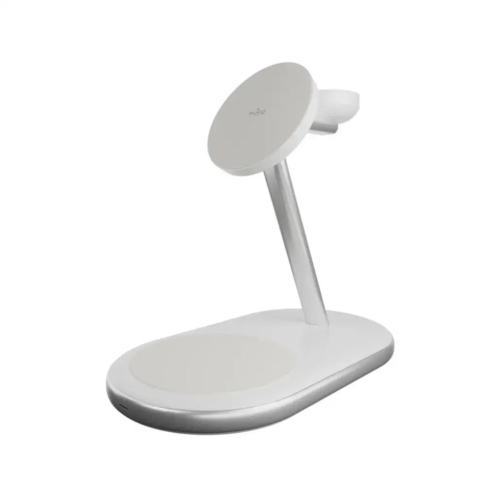 Puro Mag Station Qi2 3-in-1 Wireless Charger Compatible with MagSafe - White - Ładowarki indukcyjne<<<HurtelXML