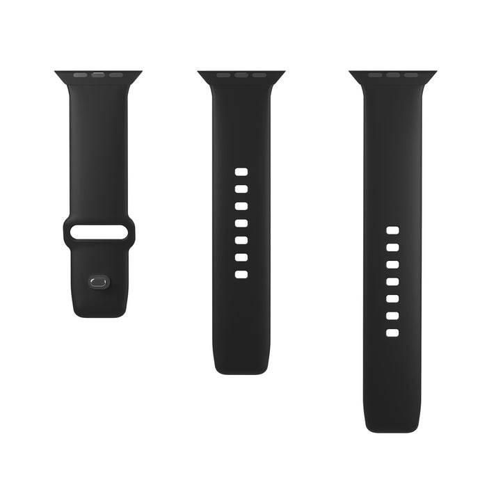 Puro Icon Silicone Strap for Apple Watch 42 / 44 / 45 / 49 mm - Black (2 pcs.)