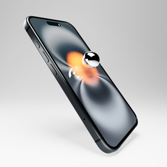 Puro Flexible Glass D3O Hybrid Glass with Black Frame for iPhone 16 / iPhone 15 / iPhone 15 Pro