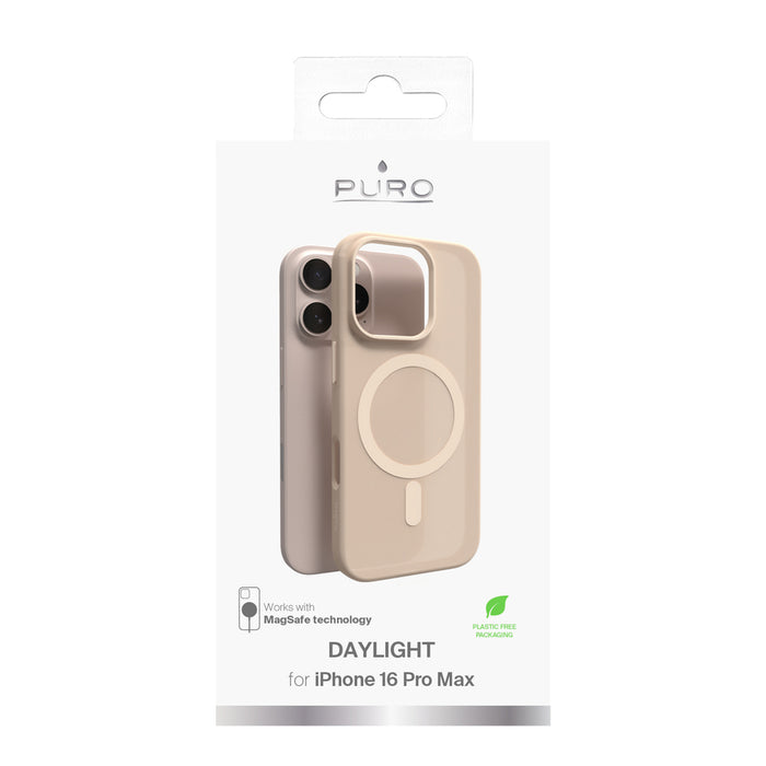 Puro Daylight MagSafe Silicone Case for iPhone 16 Pro Max - Beige