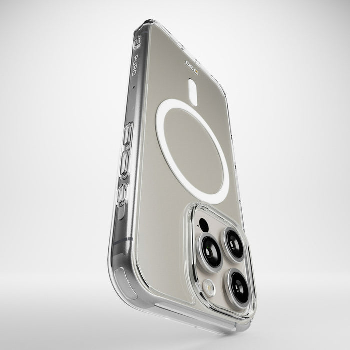 Puro Impact Clear D3O MagSafe Silicone Case for iPhone 16 Pro - Transparent
