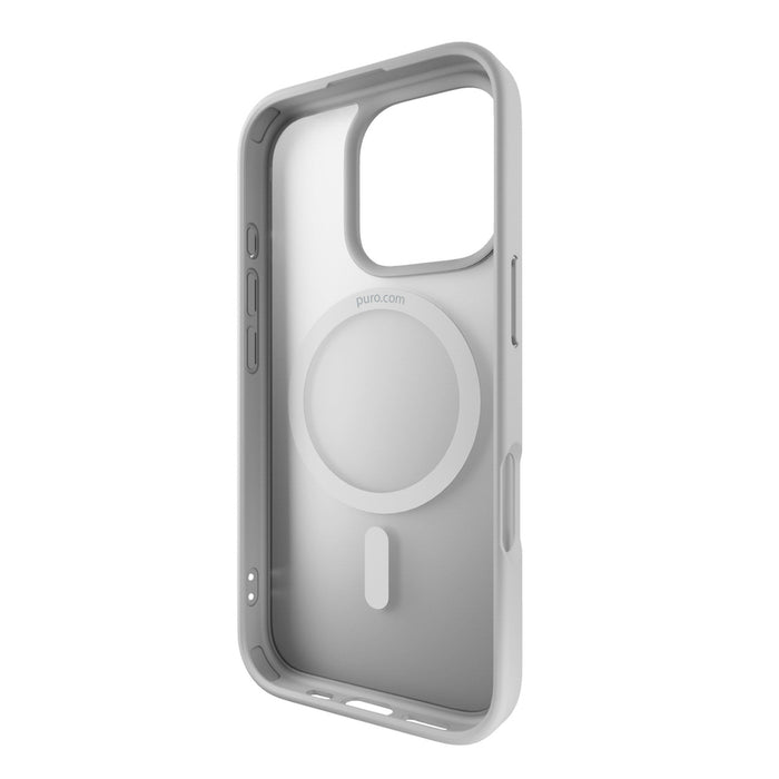 Puro Gradient MagSafe Silicone Case for iPhone 16 Pro - Silver