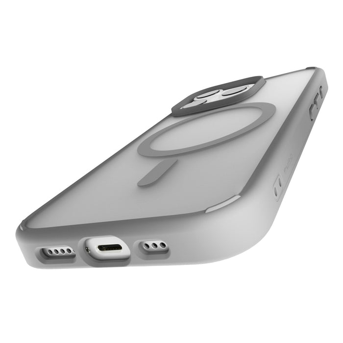 Puro Gradient MagSafe Silicone Case for iPhone 16 Pro - Silver