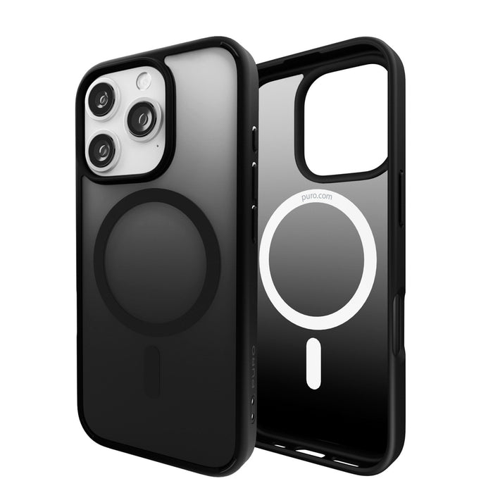 Puro Gradient MagSafe Silicone Case for iPhone 16 Pro - Black