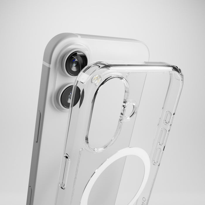 Puro Impact Clear D3O MagSafe Silicone Case for iPhone 16 - Transparent