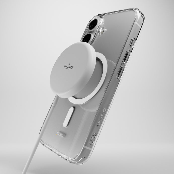 Puro Impact Clear D3O MagSafe Silicone Case for iPhone 16 - Transparent