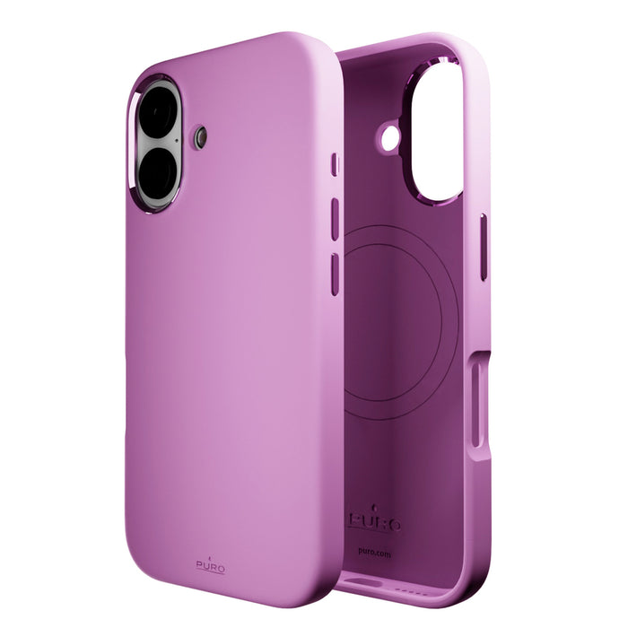 Puro Icon Mag Pro MagSafe Silicone Case for iPhone 16 - Pink