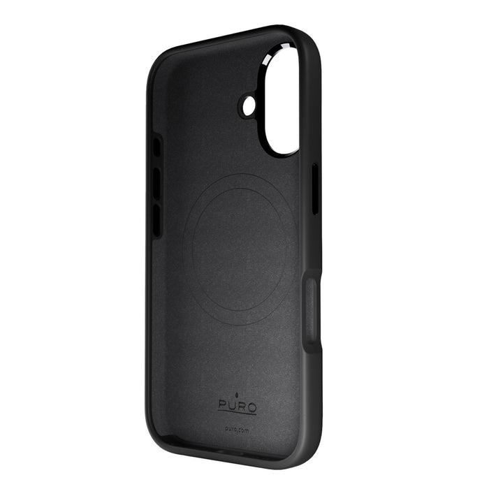 Puro Icon Mag Pro MagSafe Silicone Case for iPhone 16 - Black