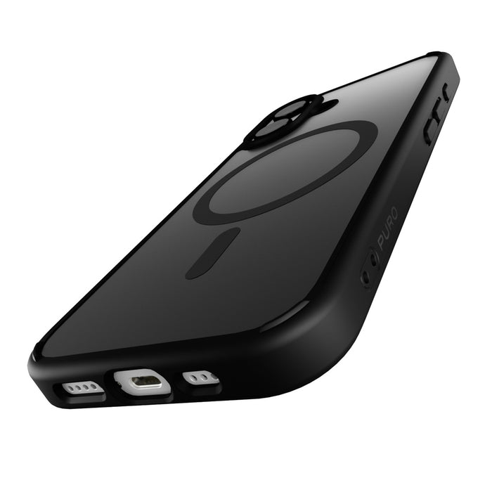 Puro Gradient MagSafe Silicone Case for iPhone 16 - Black