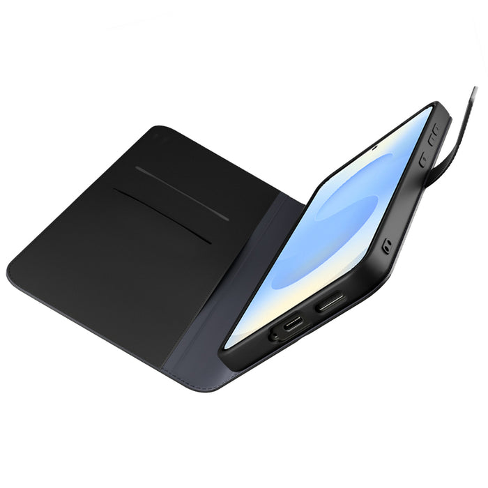 Puro Booklet Case with Flip and Wallet for Samsung Galaxy S25+ - Black