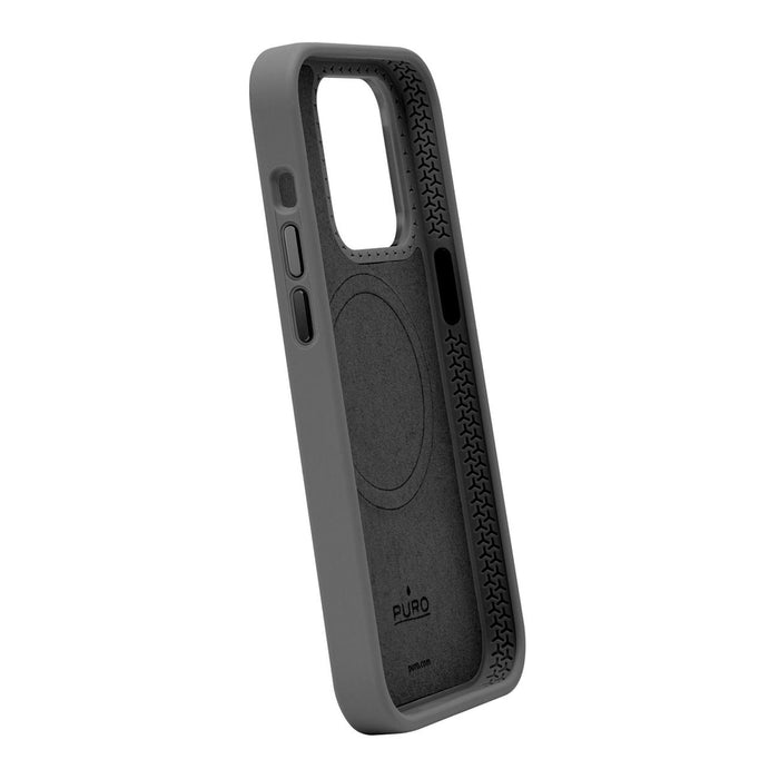 Puro Icon Mag Pro Silicone Case with MagSafe with Metal Buttons for iPhone 15 Plus - Black