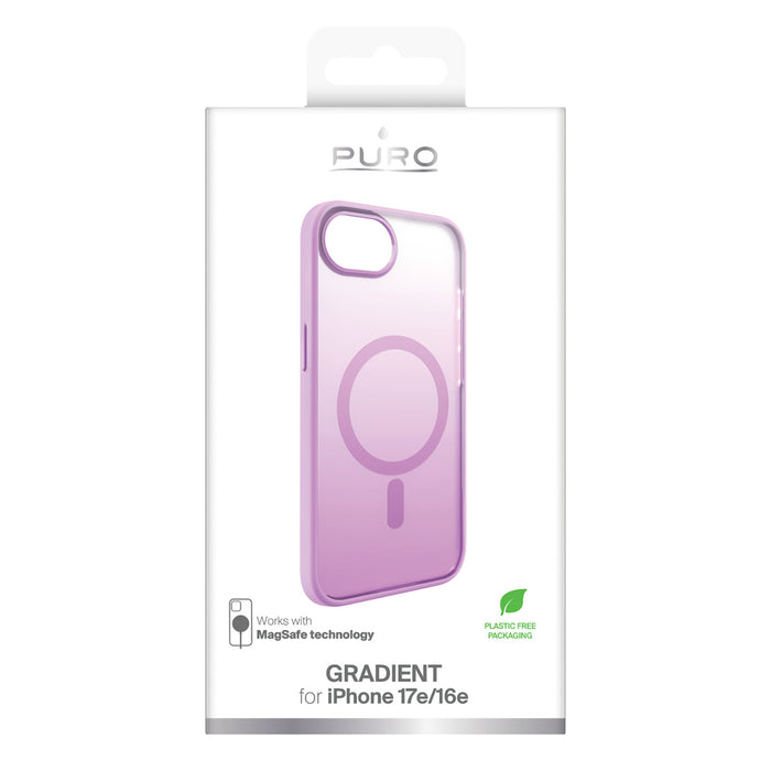 Puro Gradient MagSafe Silicone Case for iPhone 16e/17e - Pink