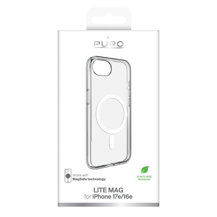 Puro Lite Mag Case with MagSafe for iPhone 16e/17e - Clear