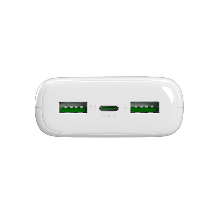 Powerbank Puro DAILY 20 PLUS 20000mAh 2x USB-A / 1x USB-C 22.5W PD AFC - white