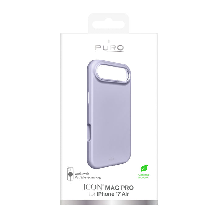 Puro Icon Mag Pro Liquid Silicone Case for iPhone 17 Air, MagSafe Compatible, with Camera Protection and Aluminum Buttons - Pink