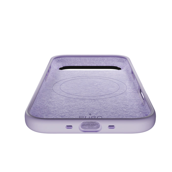 Puro Icon Mag Pro Liquid Silicone Case for iPhone 17 Air, MagSafe Compatible, with Camera Protection and Aluminum Buttons - Pink