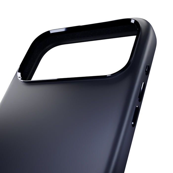 Puro Icon Mag Pro Liquid Silicone Case for iPhone 17 Pro Max, MagSafe Compatible, with Camera Protection and Aluminum Buttons - Dark Blue