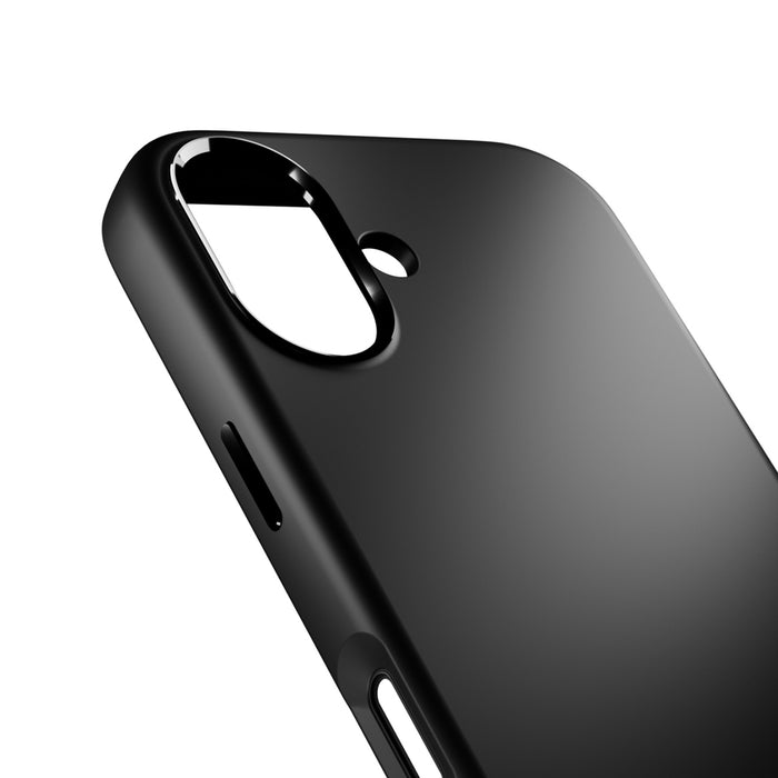 Puro Icon Mag Pro Liquid Silicone Case for iPhone 17, MagSafe Compatible, with Camera Protection and Aluminum Buttons - Black