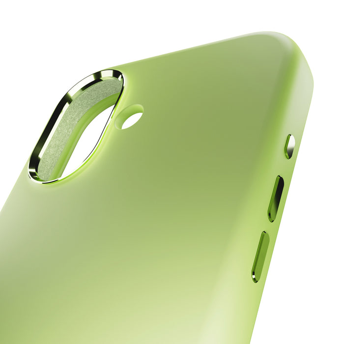 Puro Icon Mag Pro Liquid Silicone Case for iPhone 17, MagSafe Compatible, with Camera Protection and Aluminum Buttons - Green