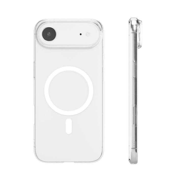 Puro Lite Mag TPU+PC Case Compatible with MagSafe for iPhone 17 Air - Transparent with White Ring