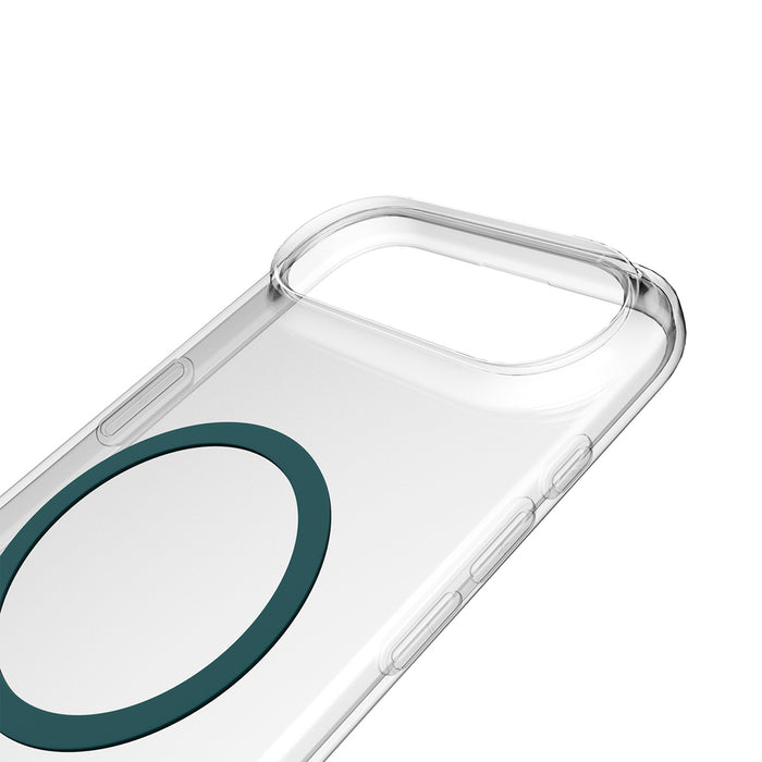 Puro Lite Mag TPU+PC Case Compatible with MagSafe for iPhone 17 Air - Transparent with Turquoise Ring