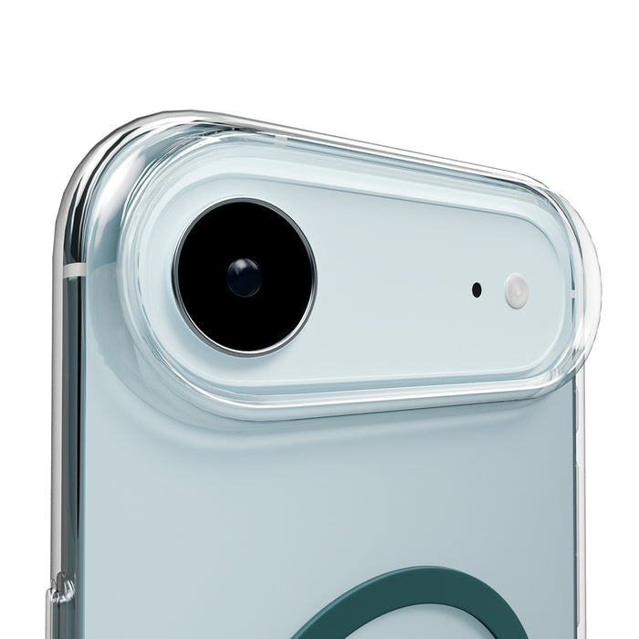 Puro Lite Mag TPU+PC Case Compatible with MagSafe for iPhone 17 Air - Transparent with Turquoise Ring