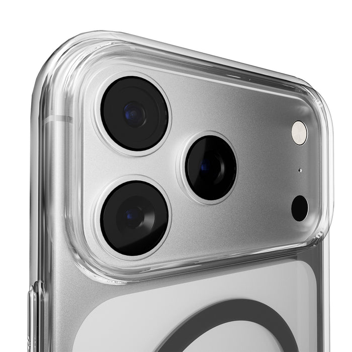 Puro Lite Mag TPU+PC Case Compatible with MagSafe for iPhone 17 Pro Max - Transparent with Gray Ring