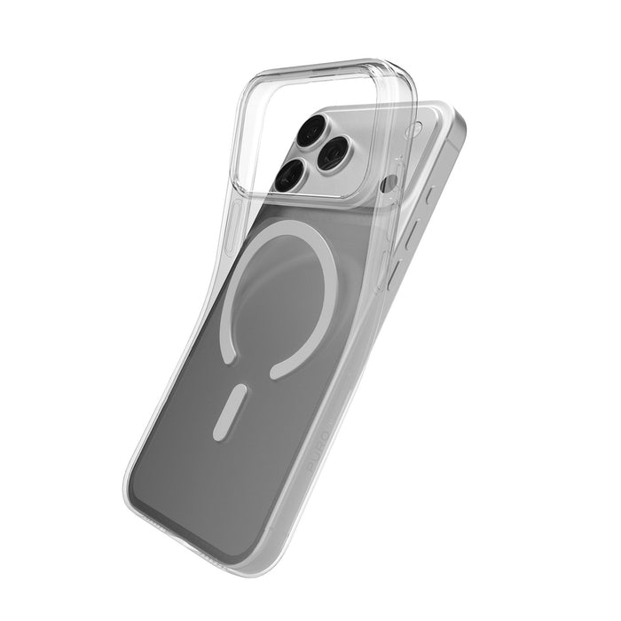 Puro 0.3 MAG Ultra-Slim TPU Case Compatible with MagSafe for iPhone 17 Pro - Transparent