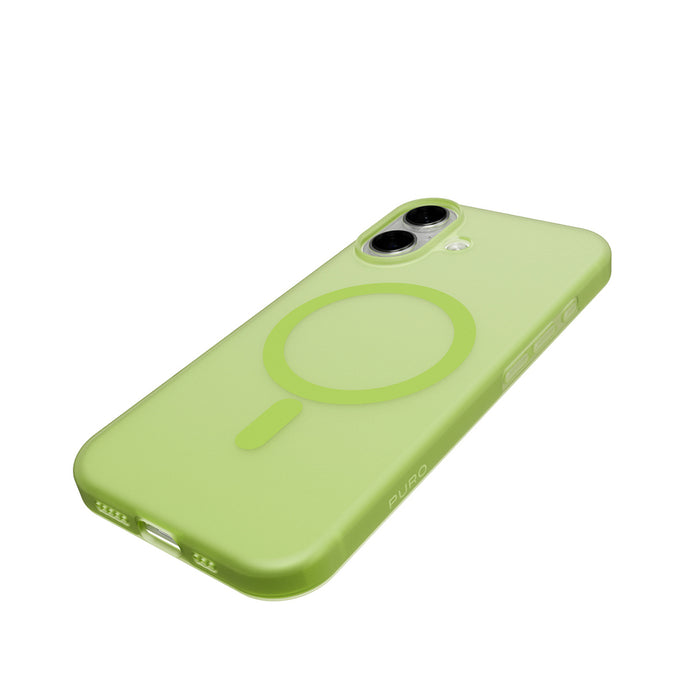 Puro Daylight Magsafe Compatible Silicone Case for iPhone 17 - Translucent Green