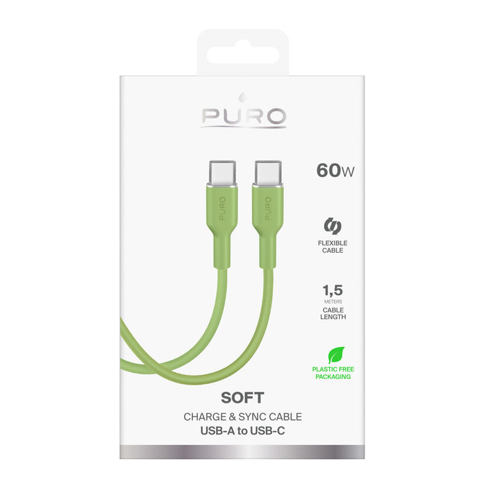 Puro ICON USB-C - USB-C cable 1.5m - green