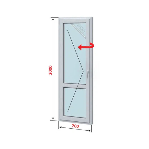 PVC BALCONY DOOR PROFILINK 5-CHAMBER 70X200 CM. LEFT - Врати<<<Врати и обков<<<Строителни