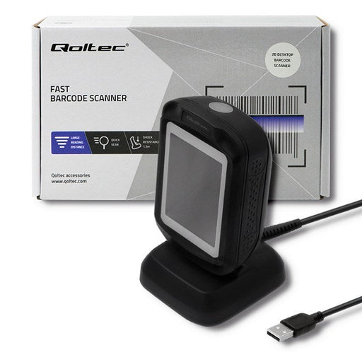Qoltec 50864 Desktop QR & Barcode Scanner | USB - Bar code readersURS-CZK<<<Shop equipmentURS<<<ActionPL
