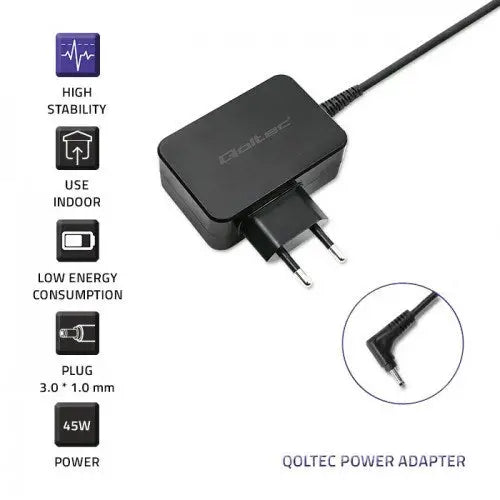 Qoltec 51032 power adapter/inverter Indoor 45 W Black - Power supplies for laptopsZDL-NOT<<<Power supplies