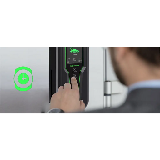 Qoltec 52465 Mobile charger for EV 2-in-1 Type2 with regulation | 3.5kW | 230V | LCD | Portable | Wallbox | 5m - Mobile