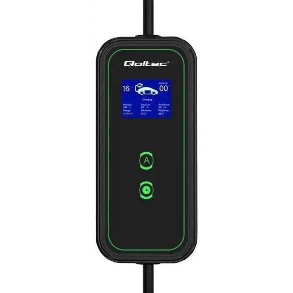 Qoltec Mobile charger for EV cars 2-in-1 Type 2 3.5 kW 230 V LCD - Mobile chargersLPE-LAM<<<Charging electric