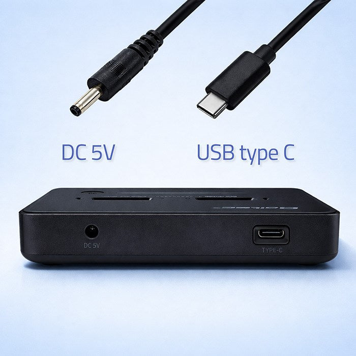 Qoltec 52366 M.2 NVMe SSD Docking Station | PCIe | USB-C | 20 Gb/s | DUAL 2 x 8TB | Offline cloning
