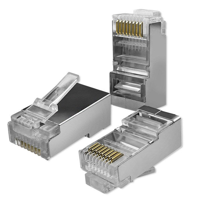 Qoltec 54554 RJ45 modular connector | CAT5e | FTP |Gold-plated contacts | 100 pieces