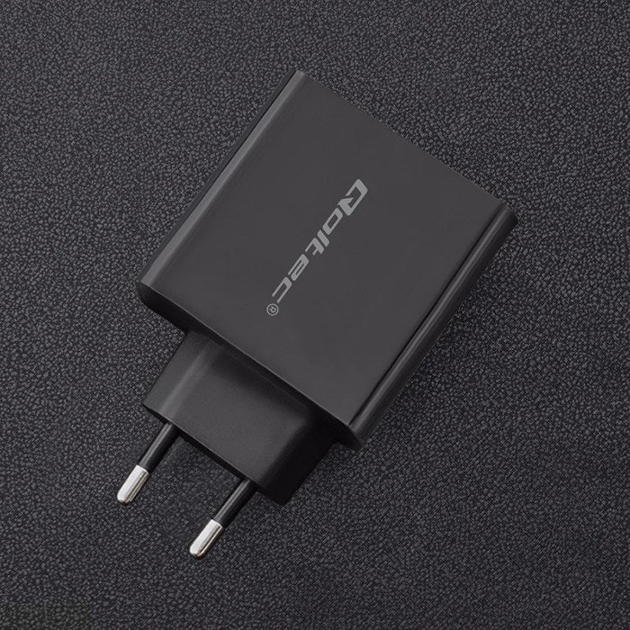 Qoltec 51717 Charger | 45W | 5-20V | 2.25-3A | USB type C PD | USB | Black