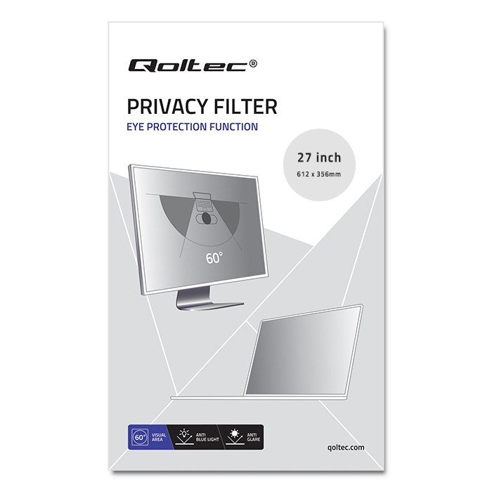 Qoltec 51064 display privacy filters 68.6 cm (27")