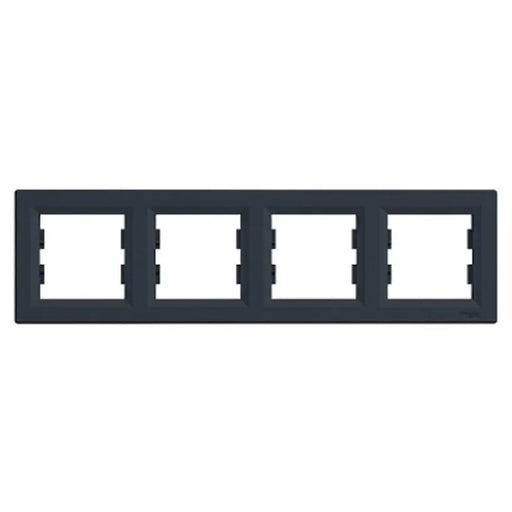 QUAD HORIZONTAL FRAME ANTHRACITE SCHNEIDER ASFORA - Ключове и контакти<<<Електроматериали<<<Praktiker&&&Ключове и